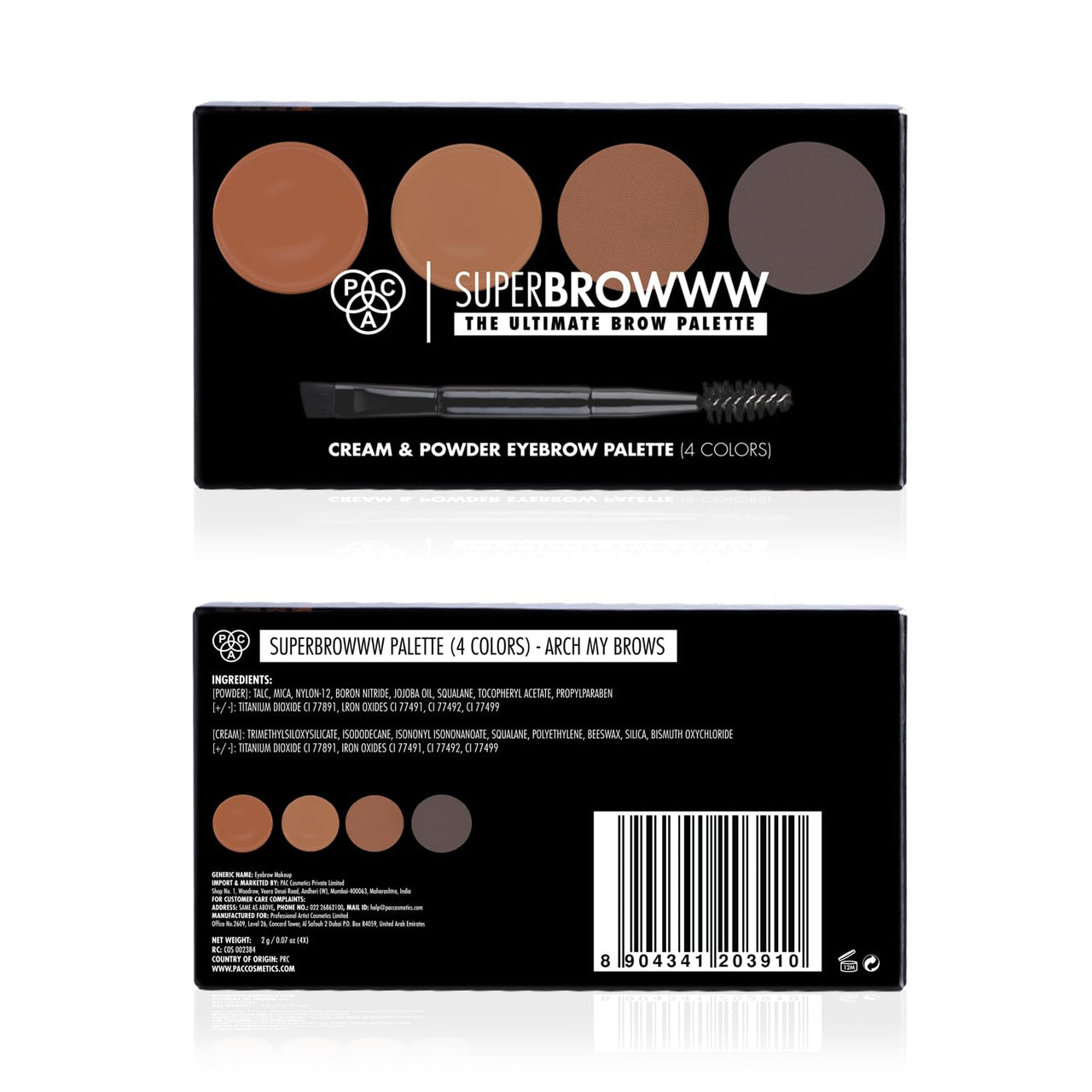 PAC SuperBrowww Palette X4-01 (Arch My Brows)