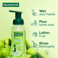 Palmolive Hydrating Foaming Lime & Mint Liquid Hand Wash, Dispenser Bottle (250ml) & Refill Bottle (500ml), Removes Germs, Refreshing Fragrance