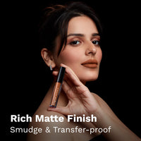 Pilgrim Liquid Matte Lipstick - Brown Mischief | Lipstick for Women with Hyaluronic Acid & Spanish Squalane | Transferproof, Long Lasting & Non Drying with Hydrating Ingredients 3gms