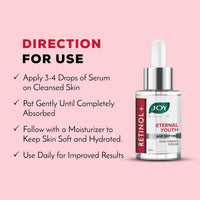 Joy Eternal Youth Retinol Face Serum for Anti Ageing | Skin Firming Serum with Powerful Ingredients to Fight Premature Skin Aging | Suitable For All Skin Types (30ml)