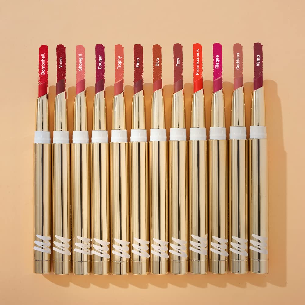 MyGlamm Ultimatte Long Stay Matte Lipstick - Risque (Pink) | Long Lasting Lipsticks for Women With 12hr Stay | Transfer Proof | Rich Colour | Moisturising, Lightweight Formula | 1.3g