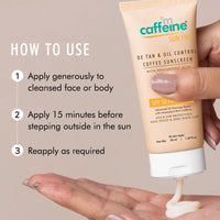 mCaffeine Matte Sunscreen SPF 50 for Men & Women | Lightweight, Water Resistant, Zero White Cast | Sun Protect, Prevents Tan & Repairs UV Damage | All Skin Type - 50ml