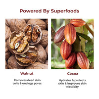 Naturali Exfoliating Face Scrub With Walnut & Cocoa | Deeply Hydrates Skin | Nourishes Dry Skin | Paraben & Mineral Oil Free | 100g