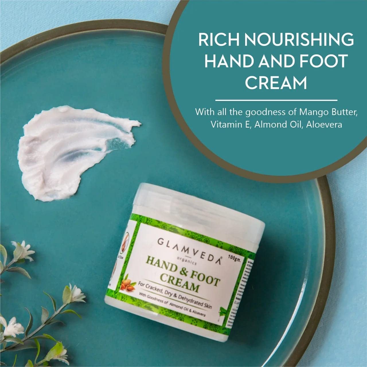 Glamveda Hand & foot crack cream 100 GM For Dry, Rough & Crack Heels & Elbow Ayurvedic Crack Cream, Paraben Free (2)
