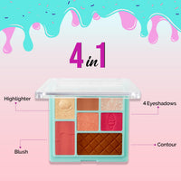 Glam21 Scoop Makeup Palette | Face Palette With Eyeshadow, Blusher, Contour and Highlighter | Mix of Mattes & Shimmers |Highly Pigmented | Travel-Friendly | All-in-One Kit | Caramel Crush|15gm