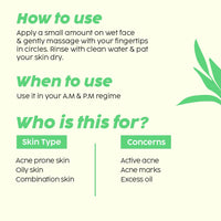 The Plant Fix Plix 0.5% w/w Salicylic Acid Jamun Face Wash Cleanser Gel For Active Acne & Oil Control, For Breakouts | Oily & Acne Prone Skin | Women & Men | 100 ml