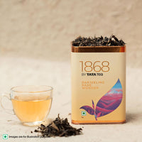 1868 by TATA Tea Darjeeling Rare Wonder, Pure Darjeeling Black Tea, Hand Rolled, Whole Loose Leaf, Second Flush, Muscatel Flavour, From House of TATA (25 Cups/50g)