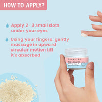 Glamveda Rice & Ceramide Under Eye Cream | Reduces Dark Circles & Puffiness | 15 gm