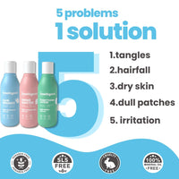 Tuco Kids BathTime Gift Pack with Aloe Vera Body Lotion, Tulsi Shower Gel & Almond Oil Shampoo | 100ml each | Pack Of 3