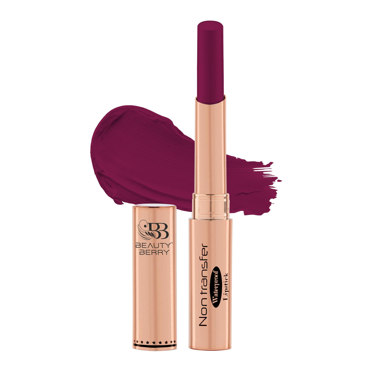 Beauty Berry Non Transfer Waterproof Lipstick, Long Lasting Smudge Proof Highly Pigmented Shades, (MAGENTA-04, 1)