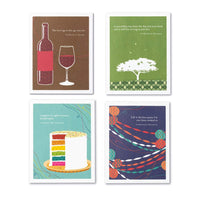 Compendium Positively Green 4-Pack of Birthday Cards - Birthday Delights Birthday - Birthday Delights