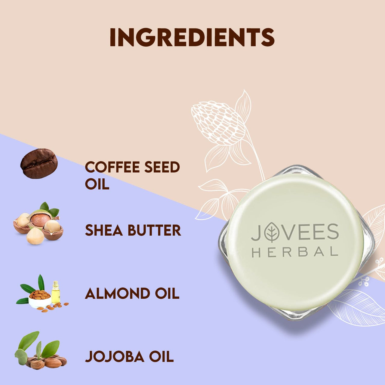 Jovees Herbal Coffee Exfoliating Lip Scrub For Brightening Dark Lips for Dry Lips/Smoker/Chapped Lip & Lipstick Stains Removal Lip care, Soft and Supple Lips | For Men and Women- 8g