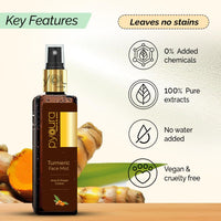 PYOURA Toner For Oily Acne Prone Skin, Brightening & Glowing Skin Serum, Alcohol Free Pure Turmeric Extract Face Mist, Relieves Relieves Painful Inflammation & Dark Spots, Leaves No Stains, 100 ml