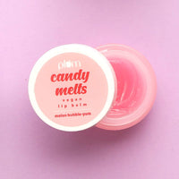 Plum Candy Melts Vegan Lip Balm | Melon Bubble-Yum | Natural UV Protection | Ultra Moisturization | Added Shine | 100% Vegan | Paraben Free | 12g