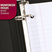 Mead Loose Leaf Paper, Notebook Paper, Wide Ruled Filler Paper, Reinforced, 8 x 10.5, 100 Sheets (15006), White Pack of 1