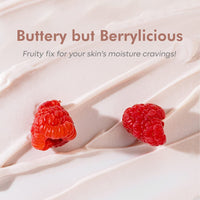 mCaffeine Coffee & Berries Body Butter with Shea Butter for Deep Moisturization & Soft Skin -Nourishes Dry Skin | Vitamin C Rich Non-Sticky Moisturizer with Fruity Coffee Aroma | For Women & Men -100g