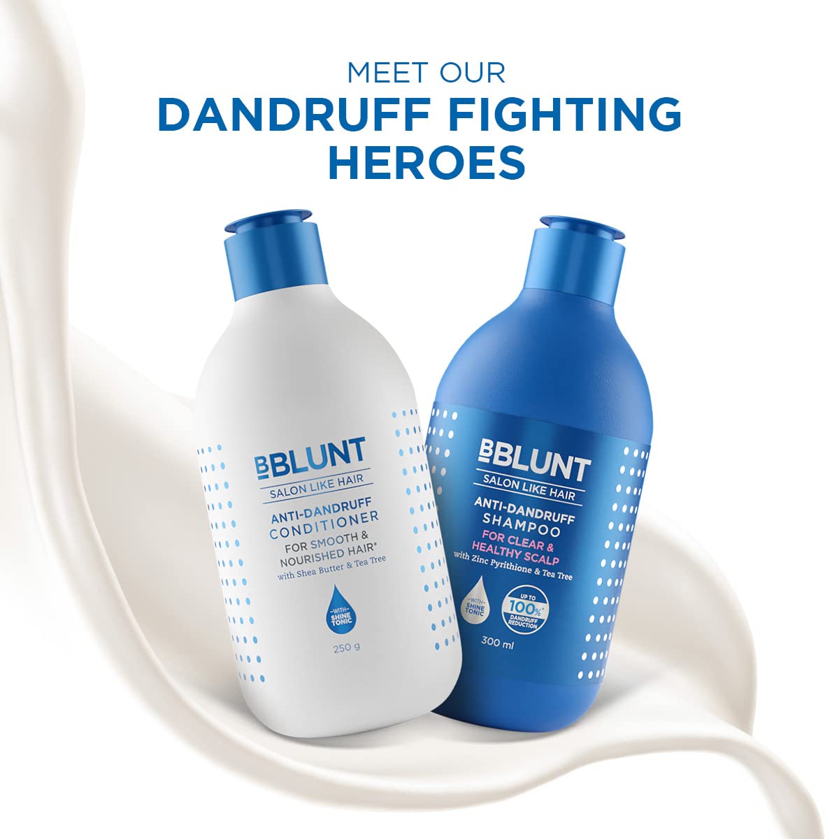 BBLUNT Anti-Dandruff Conditioner with Shea Butter & Tea Tree For Dandruff Control - 250 g