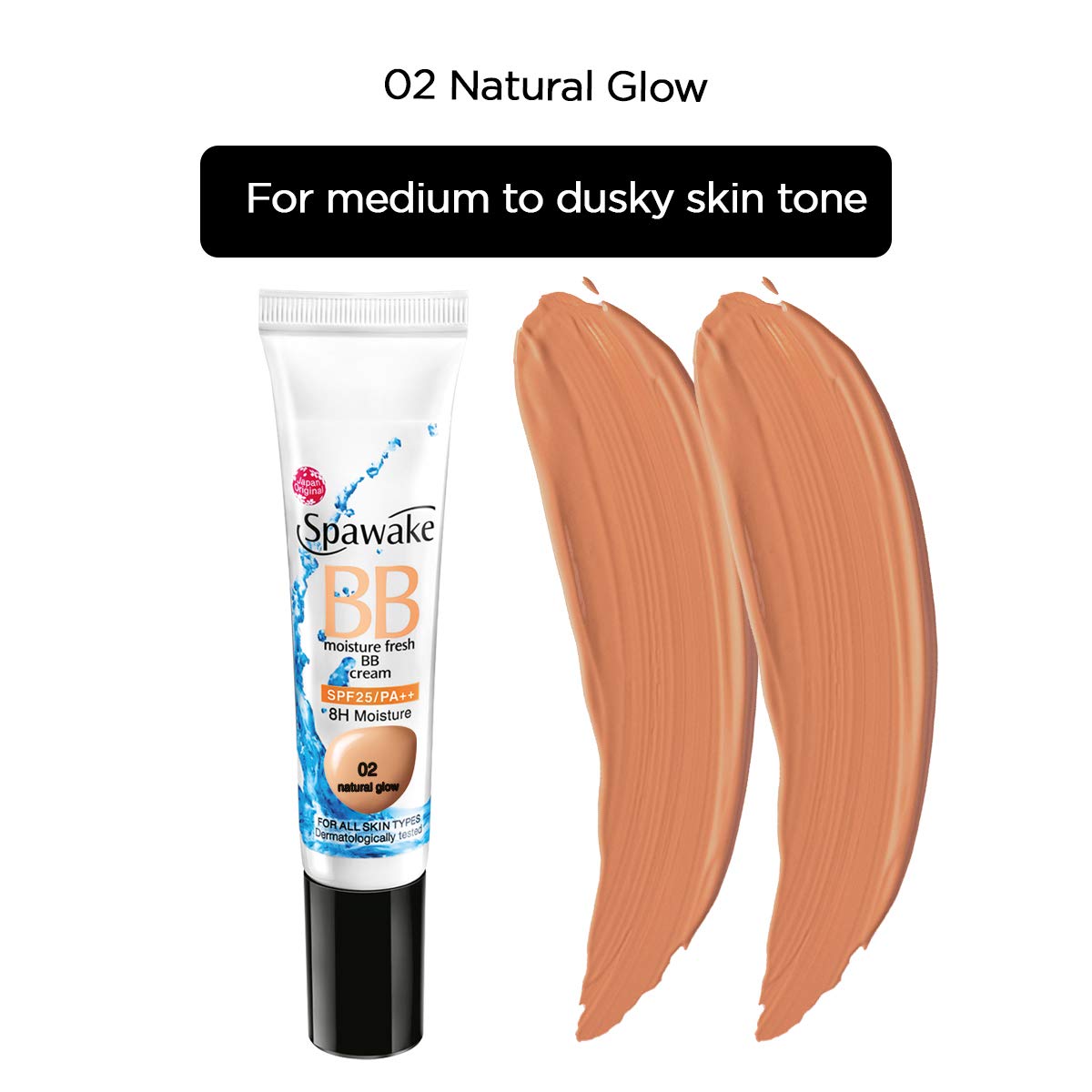 Spawake Face Serum Whitening Triple Care with Vitamin C for Smooth and Bright Skin 45ml + Moisture Fresh BB Cream Natural #02 15ml, Combo Pack