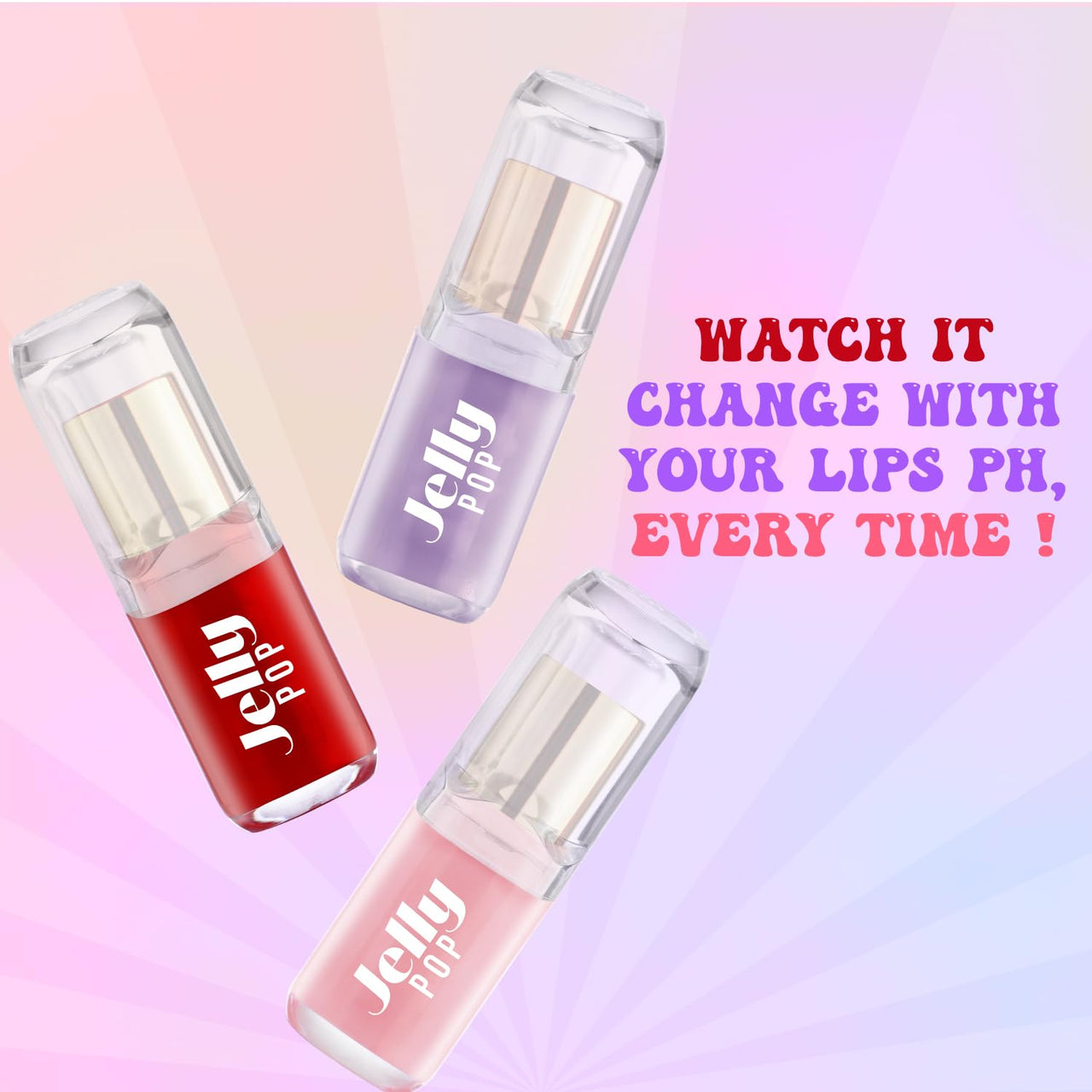 Glam21 Jelly Pop fruity gel lipstick| Moisturising | Glossy Finish | Gives a Natural Colour | Lightweight | 02- Strawberry Red, 3.5gm