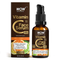 WOW Skin Science Vitamin C Face Wash Tube with 20% Vitamin C Face Serum Combo - Net Vol 130mL