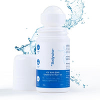 Be Bodywise 4% Aha Bha Underarm Roll On 50ml | 2% Lactic Acid, 1% Mandelic Acid, 1% Salicylic Acid | Controls Odour & Reduces Pigmentation | 0% Alcohol & 0% Aluminium | Aqua Fragrance