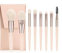 URBANMAC Makeup Brush Set 8PCS Mini With Storage (Ligth_peach)
