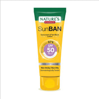 NATURES ESSENCE Sunban Suncreen SPF 50 PA+++ | No White Cast and Broad Spectrum Sun screen | For All Skin Types | Non Greasy | Lightweight | For Men & Women | 60ml