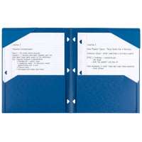Five Star 2 Pocket Folders, 4 Pack, Stay-Put Folders, Plastic Colored Folders with Pockets & Prong Fasteners for 3-Ring Binders, 11 x 8-1/2, Black, Red, Green, Blue (38049)