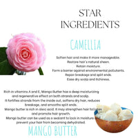 EcoBerry Camellia Mango Butter Leave In Conditioning Balm | Dry & Frizzy Hair, Organic, Silicone Free, Paraben Free, Chemical Free, Cruelty Free, Mineral Oil Free, Preservative Free, Veg
