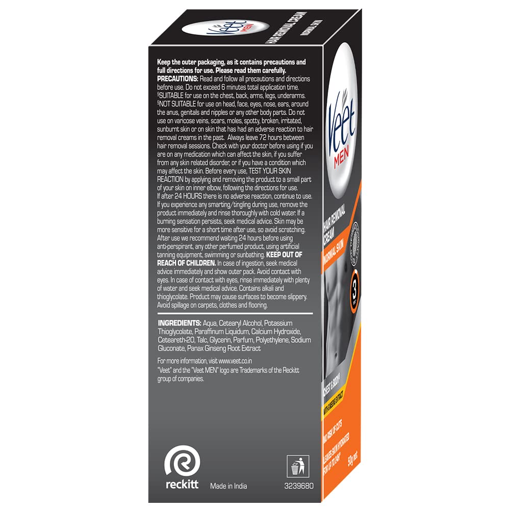 Veet Hair Removal Cream for Men, Normal Skin - 50g