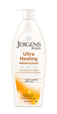 Jergens Ultra Healing Extra Dry Skin Moisturizer, Body and Hand Lotion for Dry Skin, for Quick Absorption into Extra Dry Skin, with HYDRALUCENCE blend, Vitamins C, E, and B5, 400ml