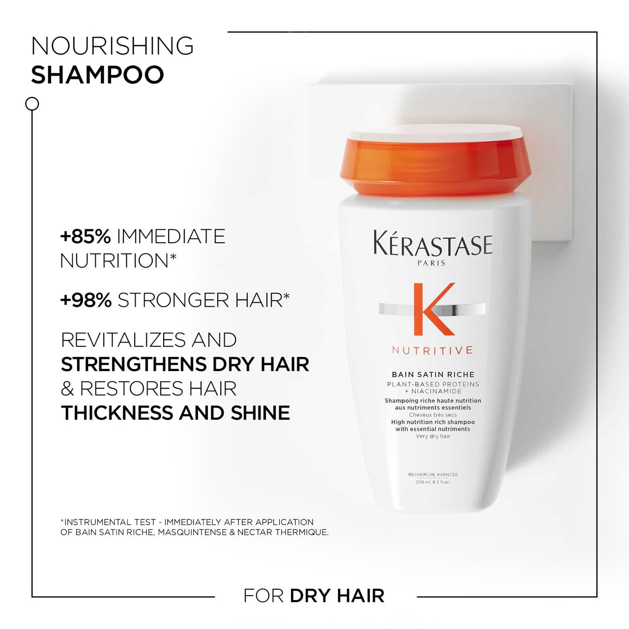 Kérastase Nutritive Riche Nourishing Shampoo Refill| For Dry/Very Dry Hair | Vegan | Infused With Plant Based Proteins, Niacinamide and Glycerin | 500ml