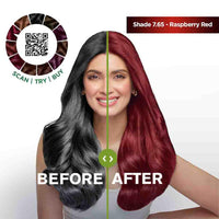 Garnier, Hair Colouring Creme, Long-lasting Colour, Smoothness & Shine, Color Naturals, Shade: 7.65 Raspberry Red, 55ml + 50g