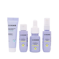 Sereko Bestseller’s Skincare Trial Kit | Vitamin C, Niacinamide & Cica | Brightening & Hydrating Set for Women & Men | Pack of 4 | Self-Care For Glowing Skin | Travel & Pocket Friendly