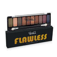 Glam21 Flawless 10 Color Eyeshadow Palette |Long-Lasting | Smudge Free | Long Wearing And Easily Blendable Eye Makeup Palette Matte, Shimmery And Metallic Finish