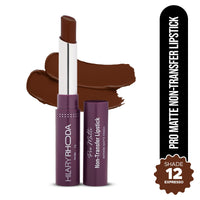 Hilary Rhoda Pro Matte Non-Transfer Lipstick | Waterproof & Smudge-Proof | 12-Hour Long Stay | 24 Shades Available | Highly Pigmented Matte Finish Lipstick | 2g - (Expresso | Shade 12)