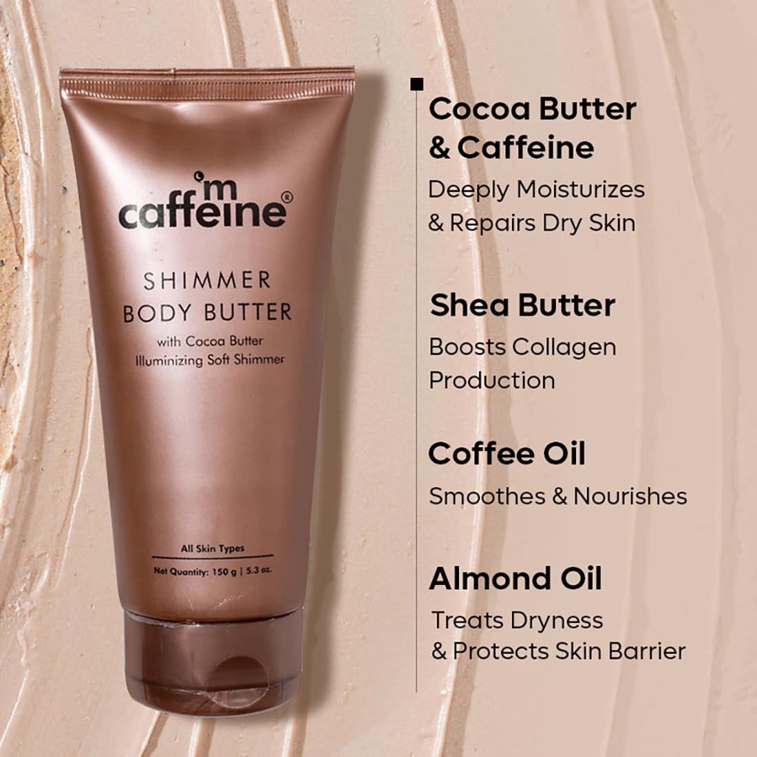 mCaffeine Shimmer Body Polishing Kit for women and men| Shimmer Body Scrub with Coffee & Shimmer Body Butter with Cocoa Butter | For Illuminizing Soft Shimmer & Glowing Skin for men and women