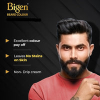 Bigen Men's  Beard Color, 40g - Brownish Black B102 (Pack of 1)