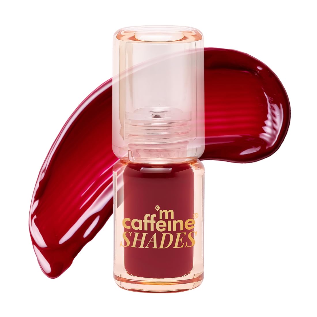 mCaffeine Shades Raspberry Lip & Cheek Glow Tint | Multipurpose & Blendable | Longlasting Dewy Finish | Hydrating & Nourishing | Highly Pigmented Gel Formula | Lipstick | Blush for Women - 3 ml