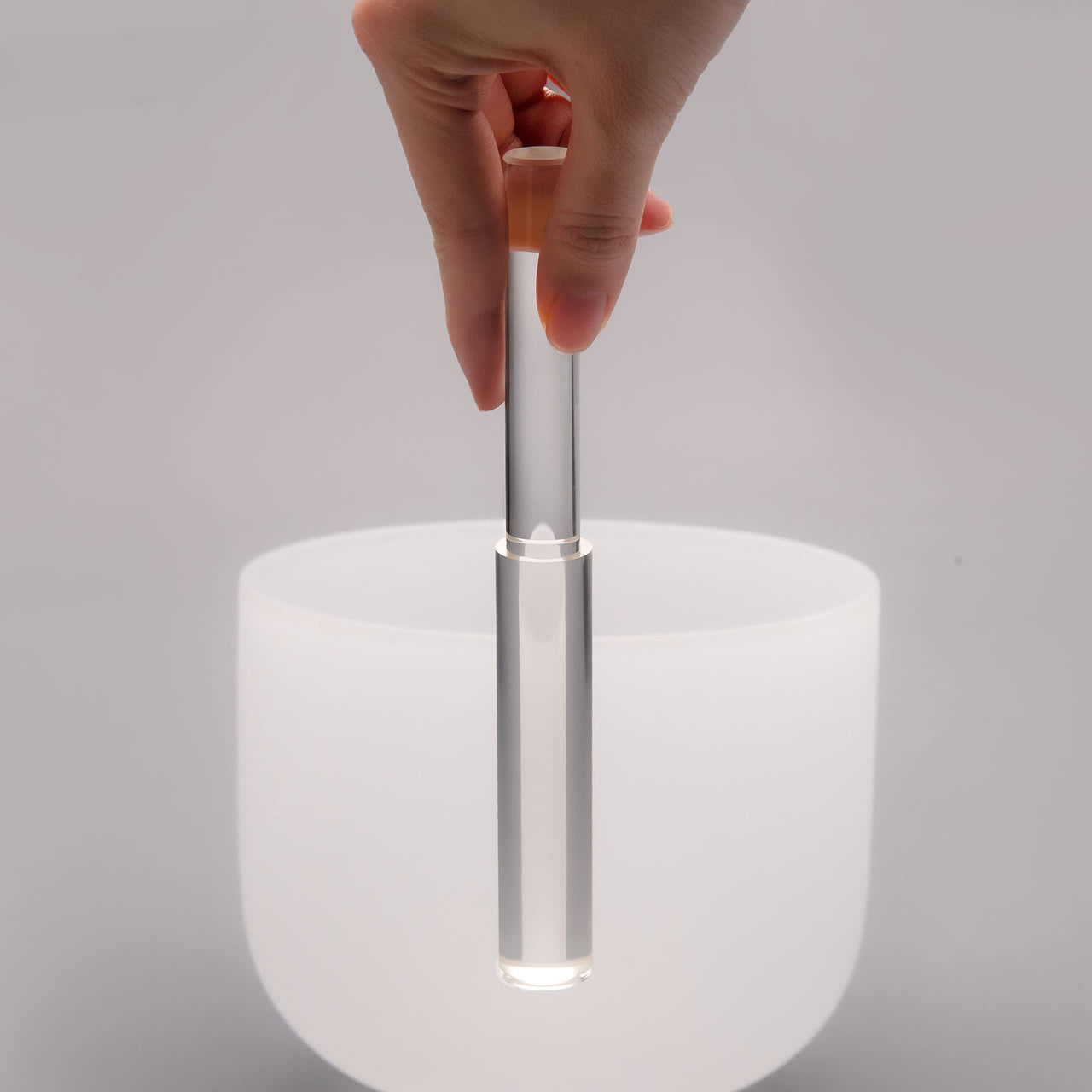 TOPFUND Quartz Rubber Mallet for Crystal Singing Bowl Sound Healing Singing Bowl Mallet Quartz Mallet