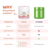 CITTA Moisturizing Baby Balm for Face and Body with 8 Natural Oils & Shea Butter | Baby Moisturizer for Dry & Sensitive Skin | 100 gm