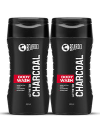 Beardo Activated Charcoal Anti-Pollution Body Wash, 200ml (Pack of 2) | Deep Pore Cleaning | Removes Dirt & Impurities | Acne Control | Oil Control | For Men