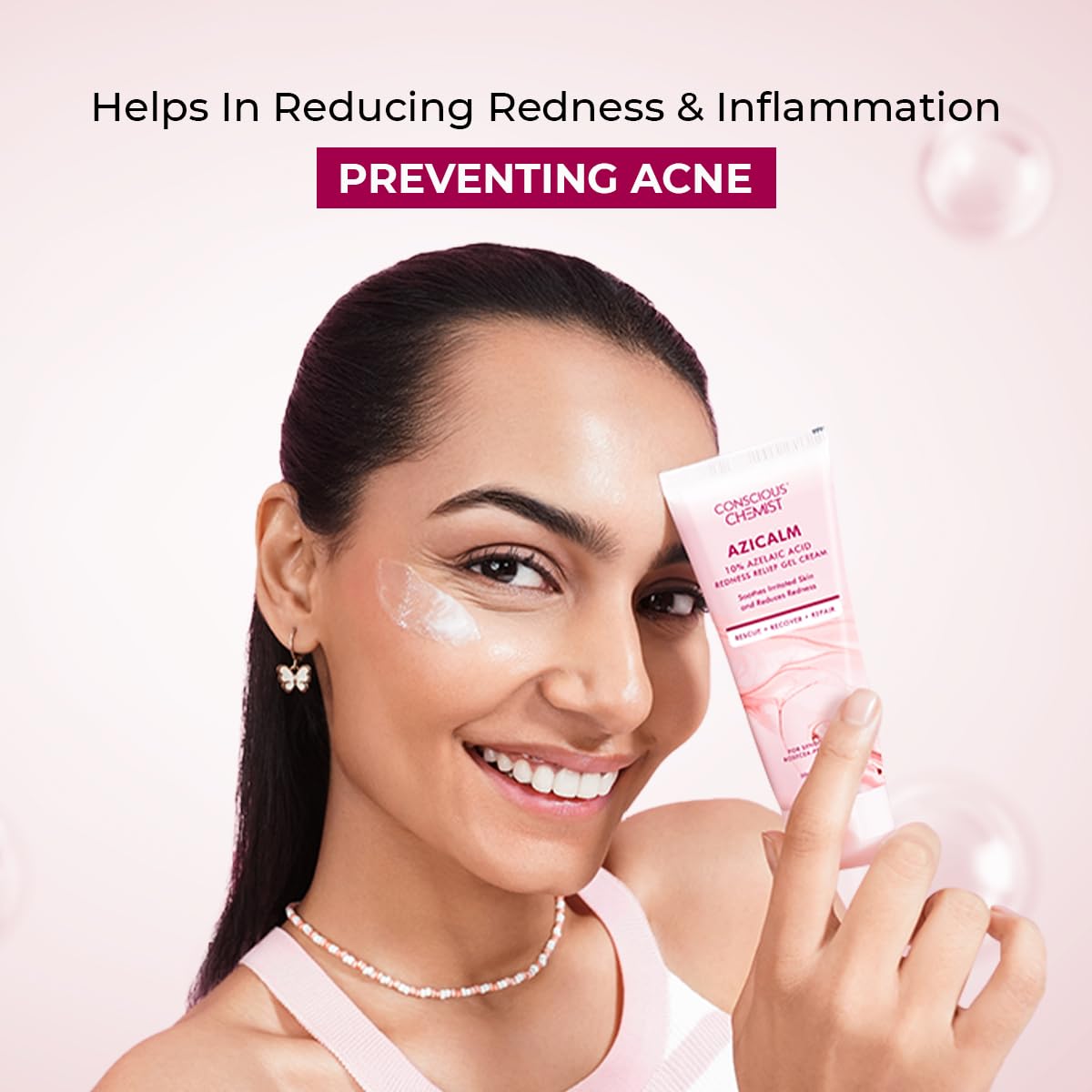 Conscious Chemist® 10% Azelaic Acid Cream | 50g | Face Cream for Men & Women, Moisturizer for Acne Prone Skin, Redness Relief, Soothe Irritation & Inflammation, All Skin Types - Azicalm
