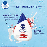NIVEA Milk Delights Face Wash Precious Saffron For Normal Skin Skin 50ml, 50 ml