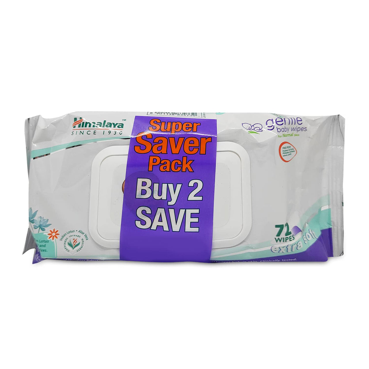 Himalaya Refreshing Baby Wash 400 ml and Himalaya Gentle Baby Wipes - 72 Pieces (Pack of 2)