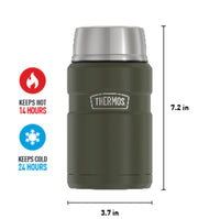 THERMOS Stainless King Vacuum-Insulated Food Jar, 24 Ounce, Army Green