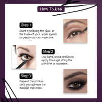Hilary Rhoda Ultra Black Kajal | 18-Hour Stay Kajal | Kajal Eyeliner | Waterproof Kajal | Black Kajal | Kajal for Women | Smudge-Proof Kajal |Suitable for Sensitive eyes | Twist Up | 1.2g
