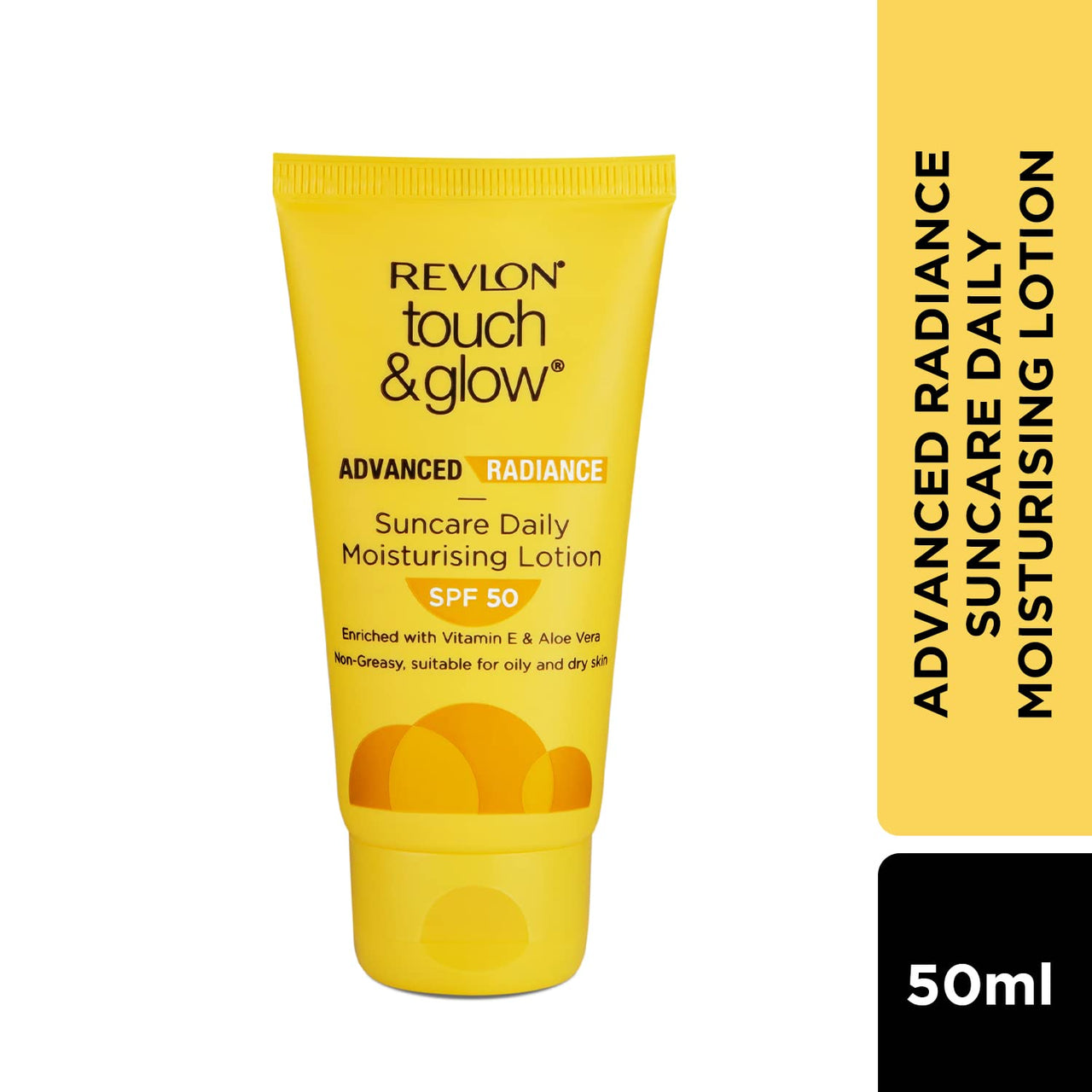 Revlon Touch & Glow Advanced Radiance Sun Care Daily Moisturizing Lotion Spf 50 (Prevent tanning and formation of black spots)