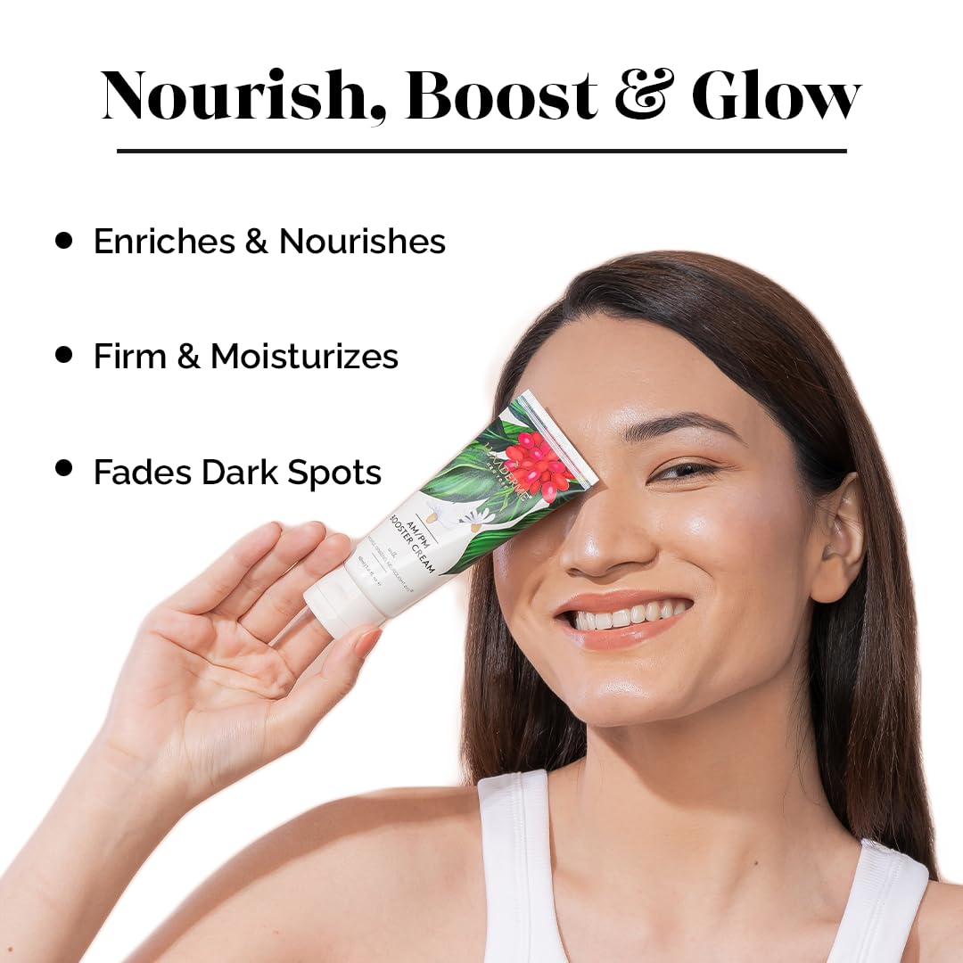 LuxaDerme Korean AM/PM Booter Cream for Face & Neck | Hydrating Face Cream with Niacinamide, Chamomile & Ginseng | Skin Brightening, Firming & Deep Hydration | Face Cream for Glowing & Even-Toned Skin | 50ml