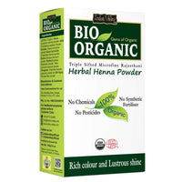 INDUS VALLEY 100% Organic Doctor Recommended Dark Brown Hair color With Organic Henna (120g+100g=220g)